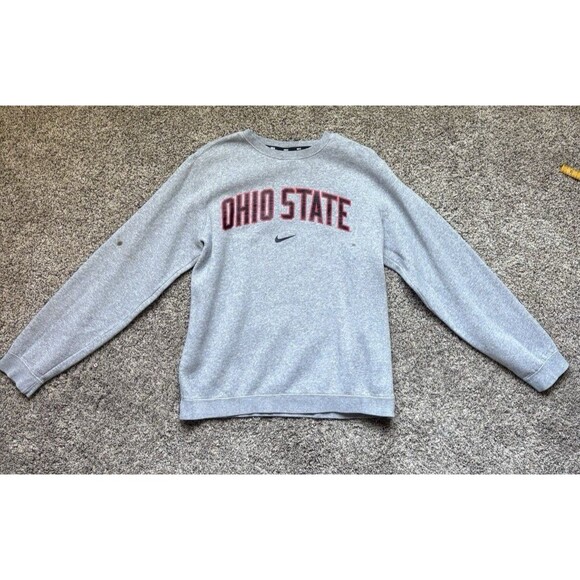 Nike Crew neck Ohio State Buckeyes Center Swoosh Pullover Size Medium - Picture 1 of 9